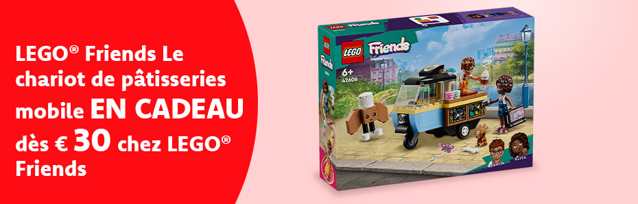 LEGO® Friends Le chariot de pâtisseries mobile en cadeau dès € 30 chez LEGO® Friends