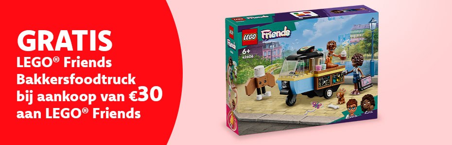 Gratis LEGO® Friends Bakkersfoodtruck b.a.v. €30 aan LEGO® Friends