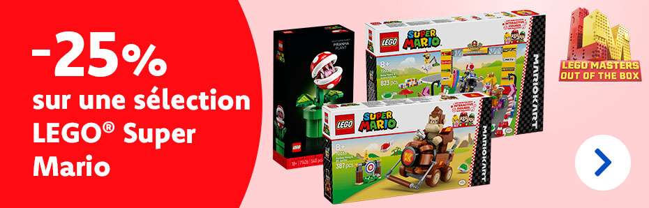 -25 % sur une sélection de LEGO® Super Mario